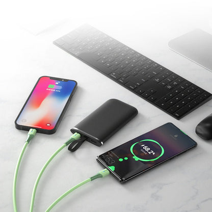 1-Meter Turbo Fast-Charging Charger with 3-Port Cord -  Lightning, Type-C, Micro USB by Multitasky