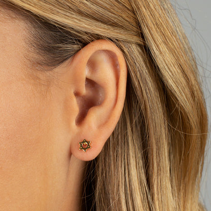 Solid Star Of David Stud Earring by By Adina Eden