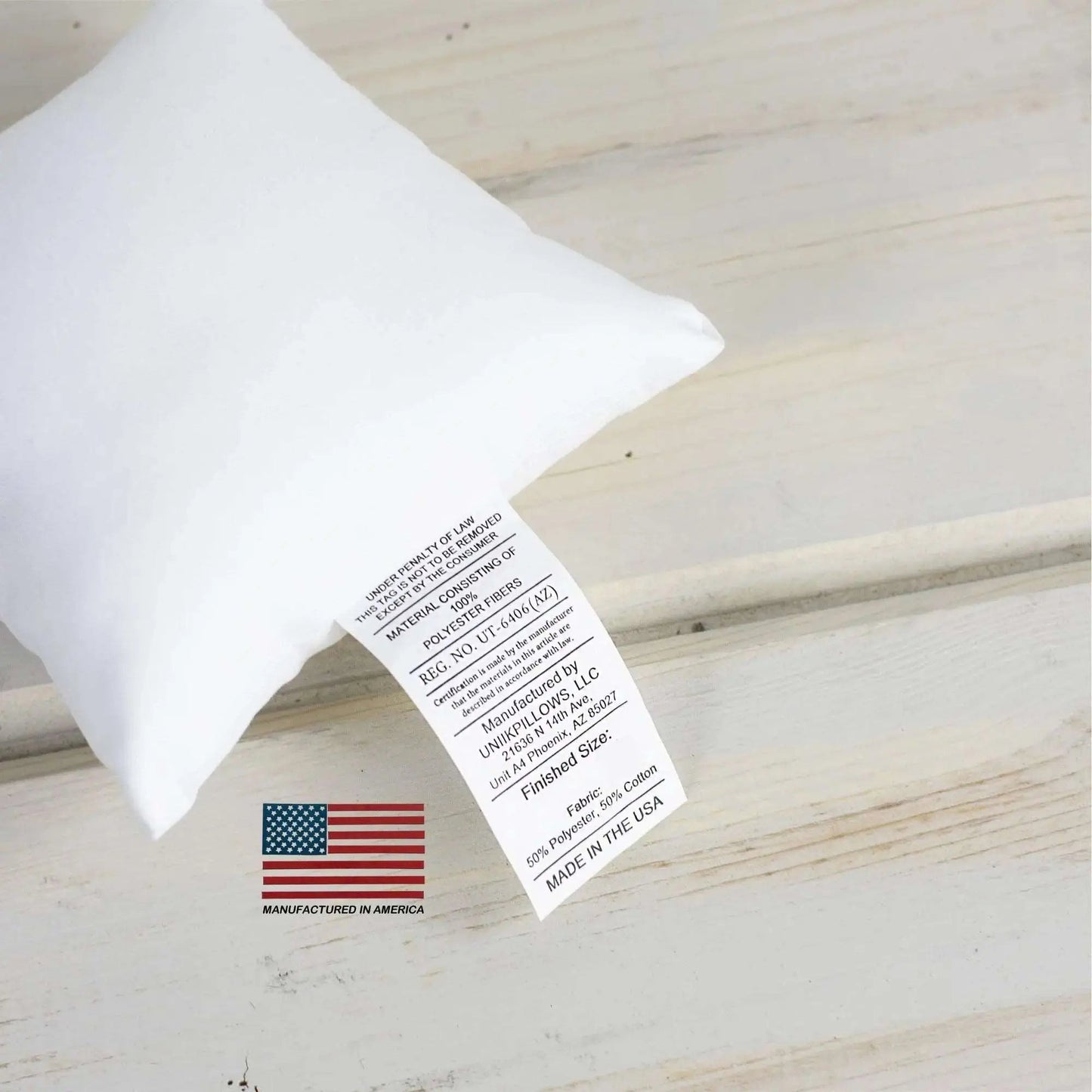 12x12 Hypoallergenic Polyester Pillow Insert