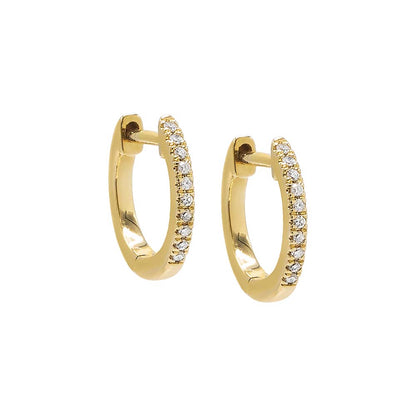 Diamond Huggie Earring 14K by By Adina Eden