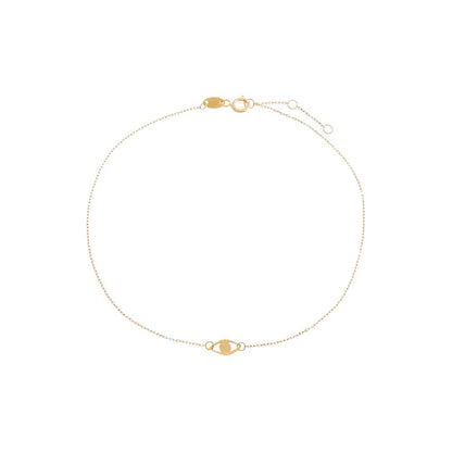 Solid Evil Eye Pendant Anklet 14K by By Adina Eden