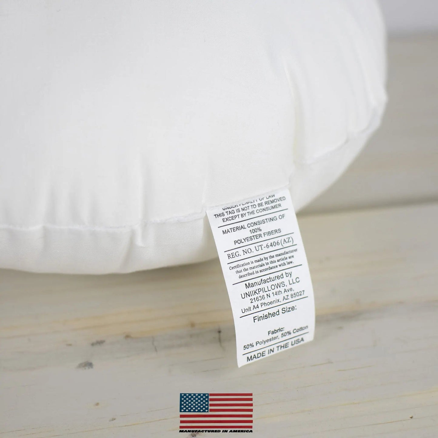 15" Round Hypoallergenic Polyester Pillow Insert