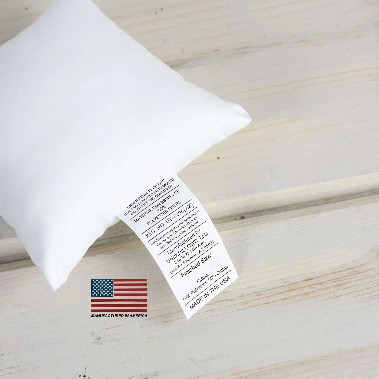 15x15 Hypoallergenic Polyester Pillow Insert