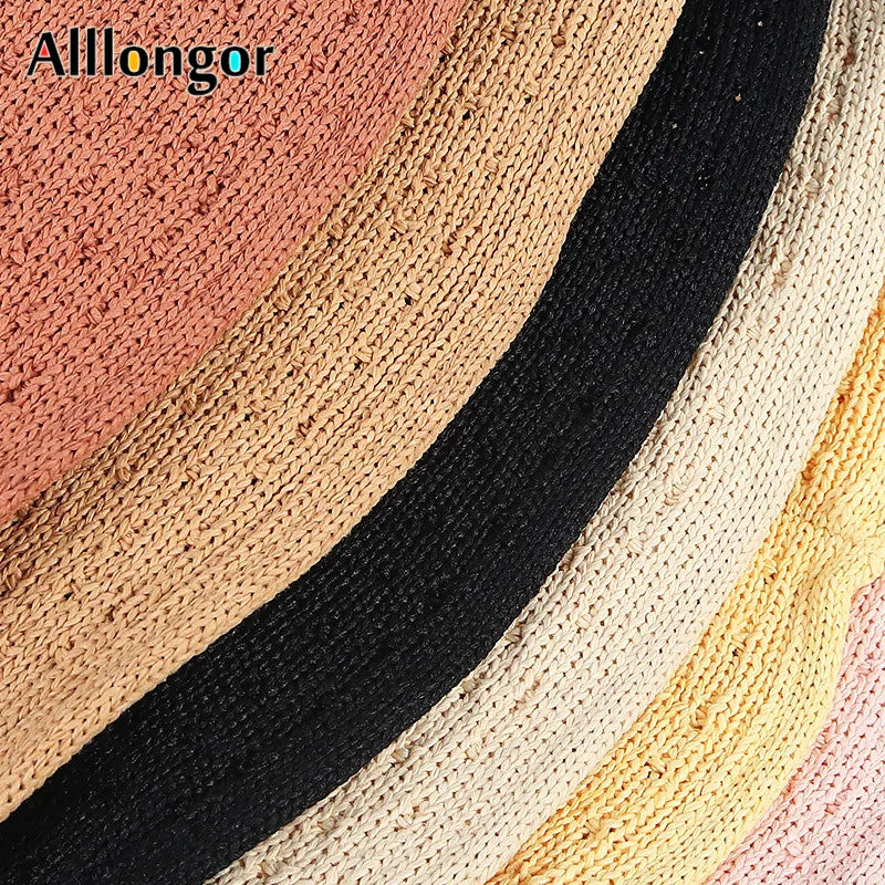 Foldable Sun Hats Women New 2024 Summer Sun Visor Protection Straw Hats Panama Beach Bucket Cap Sombreros De Mujer Sunhats