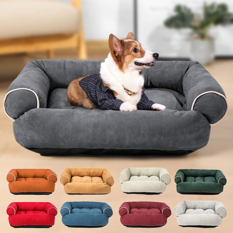 Luxury Plush Pet Sofa Bed - Cozy Haven For Dogs And Cats by Dog Hugs Cat