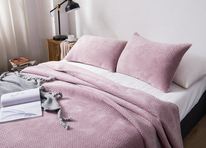 Kasentex All Season Cozy Velvet Quilt Set with Shams, Queen, King, Room Decor, Graduation Gifts