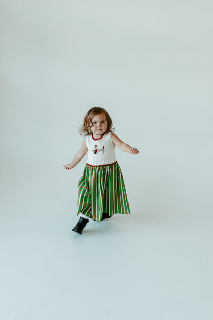 Holiday Dog Dress, Fabric Skirt