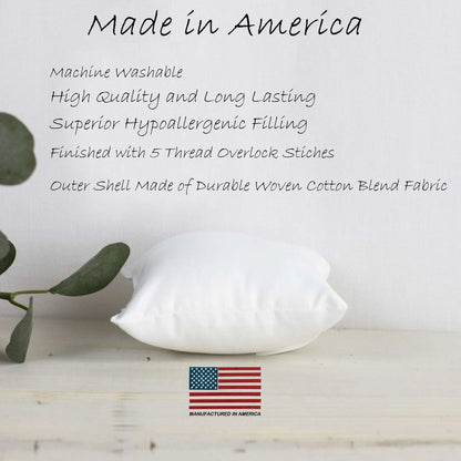 19x19 Hypoallergenic Polyester Pillow Insert