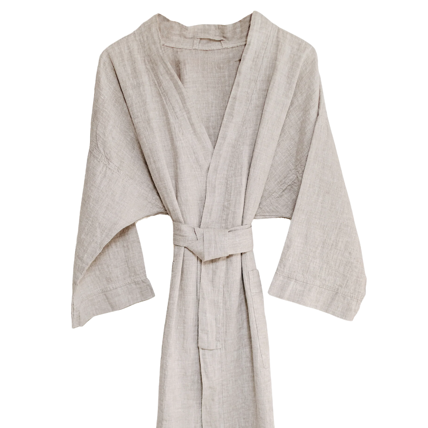 Melange Linen Bathrobe