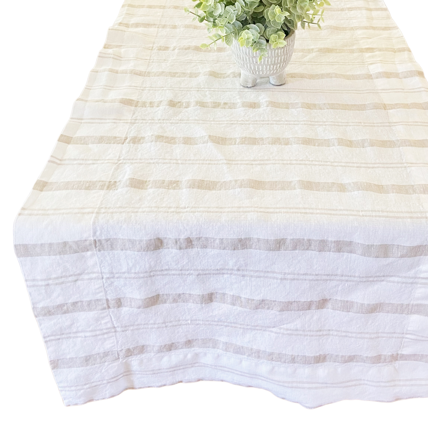 Linen Striped Table Runner