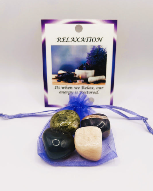 Relaxation Crystal Healing Bag by Peacefful Intentions