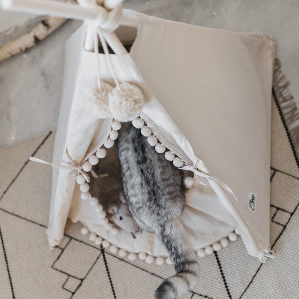 Cozy Haven Pet Teepee: A Stylish Retreat For Your Furry Friend by Dog Hugs Cat