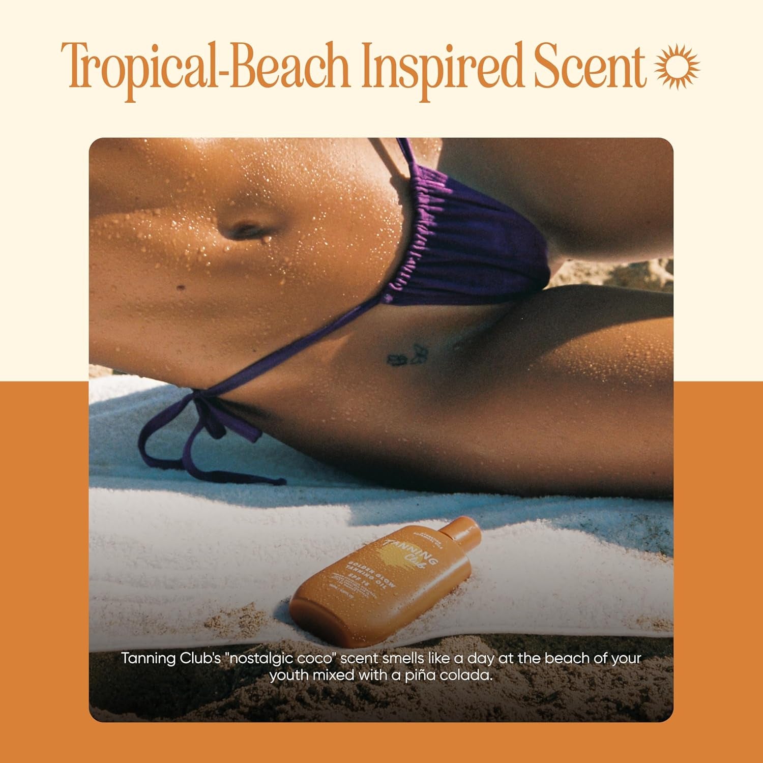 Golden Glow Tanning Oil with SPF 15 - Lightweight Hydrating Sunscreen with Coconut, Carrot, and Shea Butter - Water and Sweat Resistant (80 Minutes) - 150 Ml