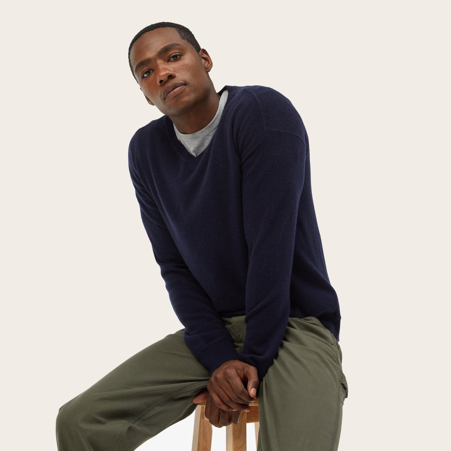 Liam Cashmere V-Neck Sweater by Italic