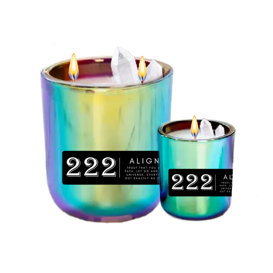 222 Angel Number Candle (Alignment) by Energy Wicks