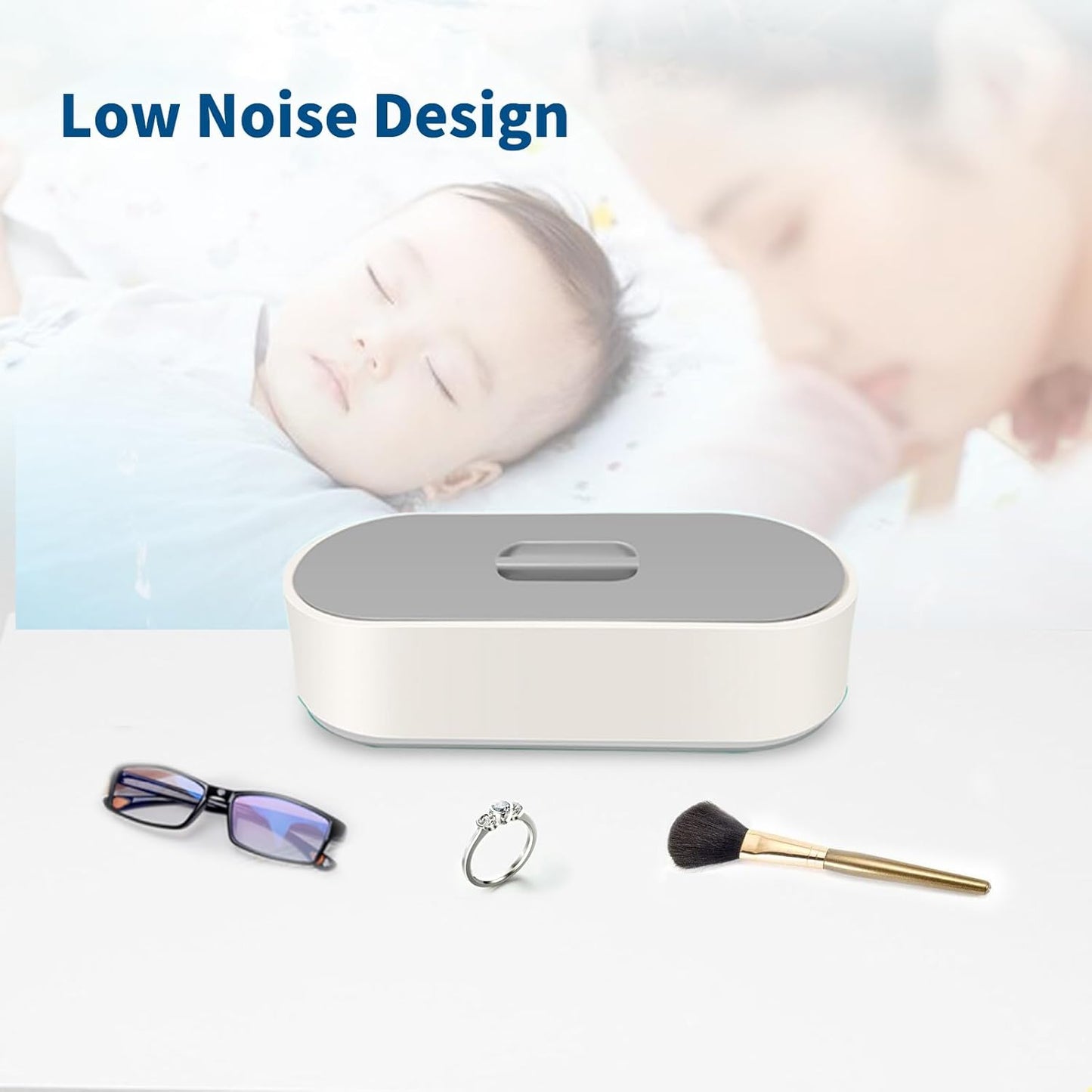 Jewelry Cleaning Ultrasonic Machine, 43Khz Ultrasonic Glasses & Eyeglass Cleaner, 440ML Capacity for Jewelry, Dentures, Shaver Heads - Fast & Deep Cleaning