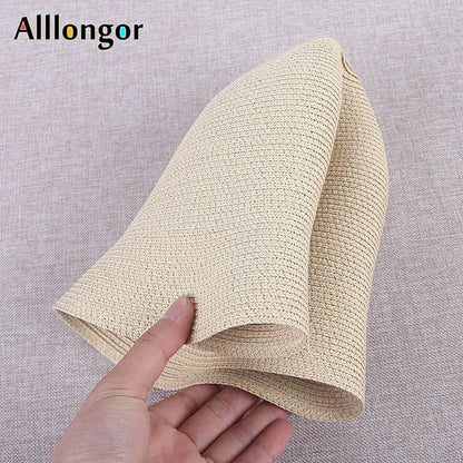 Foldable Sun Hats Women New 2024 Summer Sun Visor Protection Straw Hats Panama Beach Bucket Cap Sombreros De Mujer Sunhats