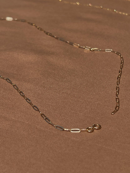 14k Yellow Gold Link Necklace by Toasted Jewelry