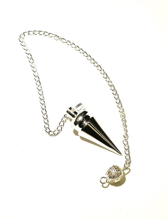 Solid Metal Cone Silver Pendulum by Peacefful Intentions