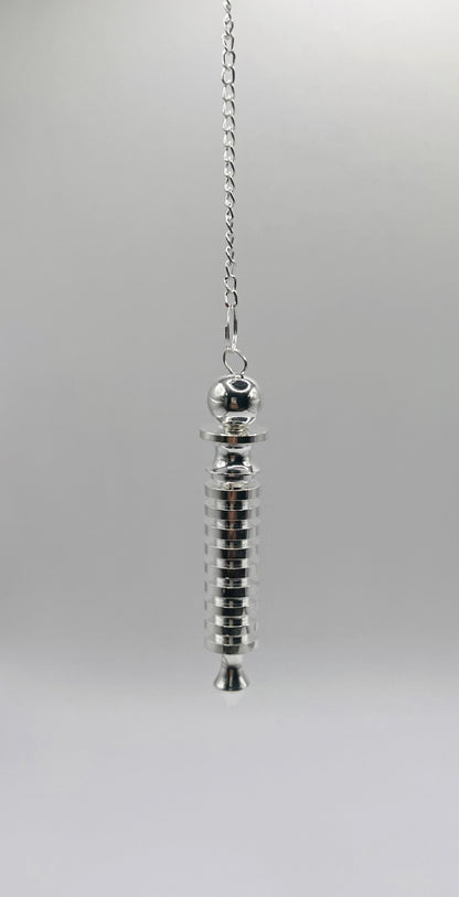 Silver 9 Sphere Solid Openable Pendulum by Peacefful Intentions