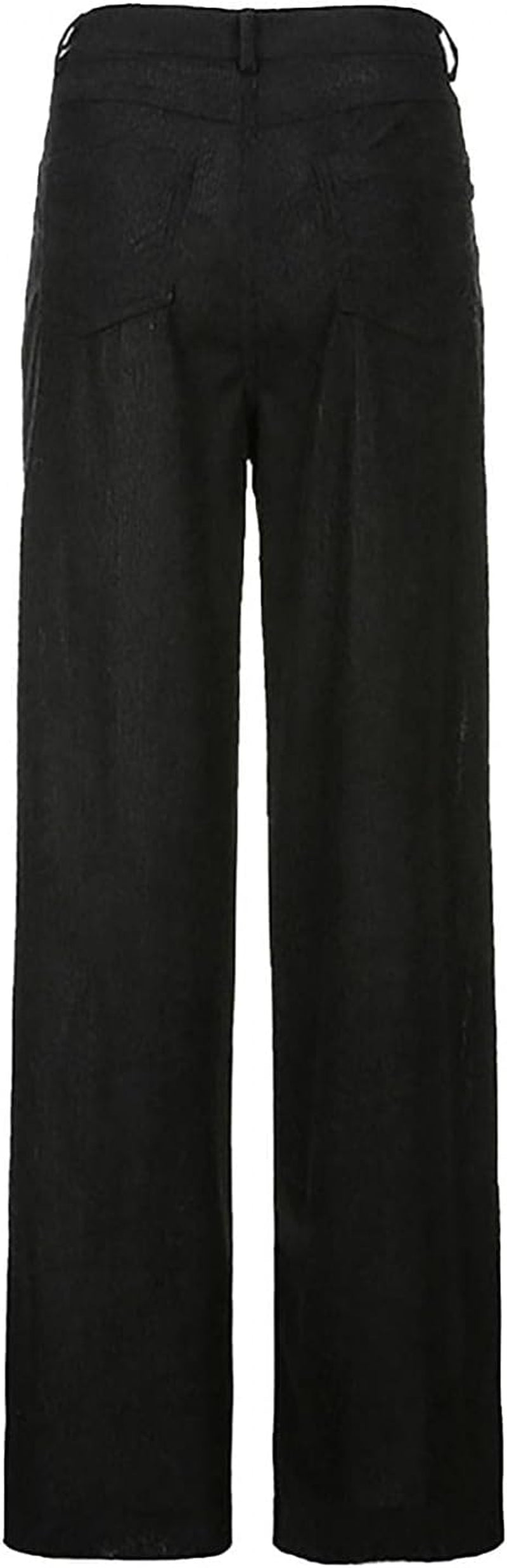 Women'S High Waisted Jeans for Women Wide Leg Jeans Straight Corduroy Pants Baggy Trousers E-Girl Y2K Streetwear Fashion