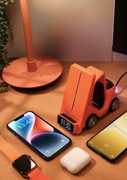 4 in 1 Forklift Fast Wireless Charging Station Dock for iPhone, AirPods & Apple Watch by INSPECIAL HOME