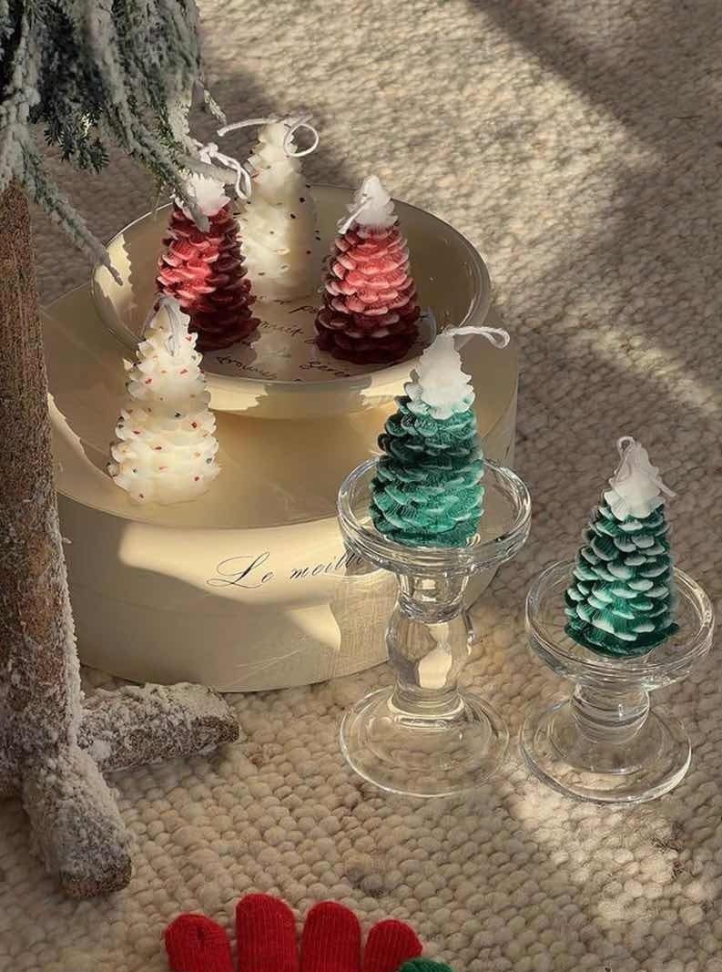 3 Pcs - Pine Cone Scented Soy Wax Candles ( $13.3 Each ) - Christmas Decorative Candles by INSPECIAL HOME