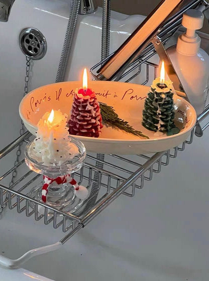 3 Pcs - Pine Cone Scented Soy Wax Candles ( $13.3 Each ) - Christmas Decorative Candles by INSPECIAL HOME