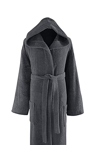 %100 Turkish Cotton Unisex Bathrobe - Terry Cloth Premium Cotton Hooded Bathrobe by Classic Turkish Towels