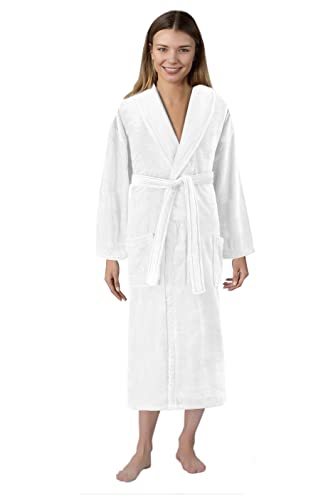 Unisex Luxury Plush Velour Premium Cotton Bathrobe (Single Pack) by Classic Turkish Towels