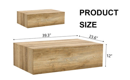 Elevate your living space with this modern MDF coffee table that showcases smooth, light wood color texture patterns. It is characterized by stylish design.39.3*23.6*12