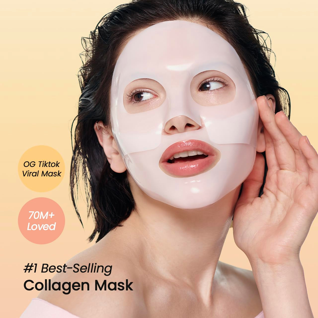 BIODANCE Bio-Collagen Real Deep Mask, Hydrating Overnight Hydrogel Mask, Pore Minimizing, Elasticity Improvement, 34G X4Ea