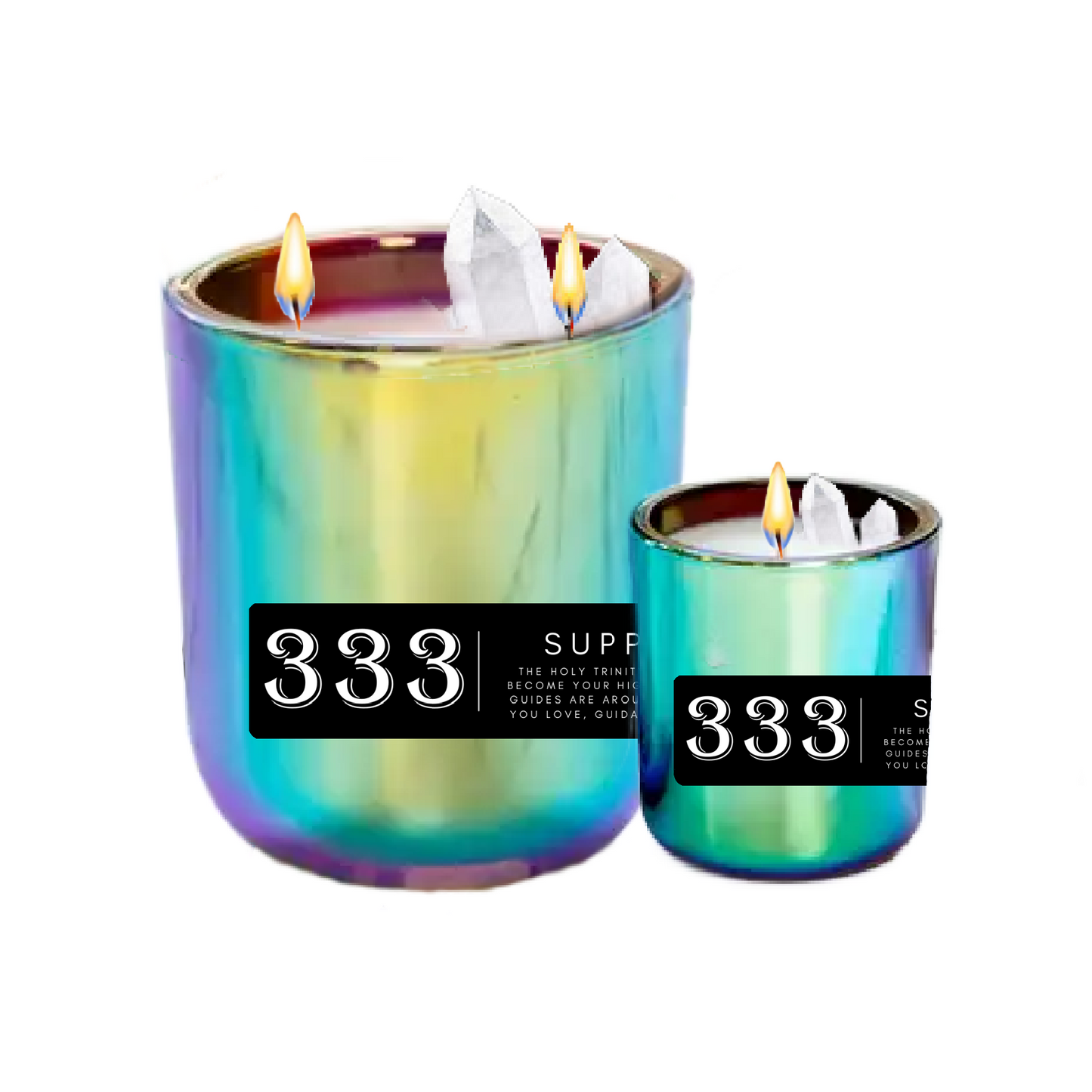 333 Angel Number Candle (Support) by Energy Wicks