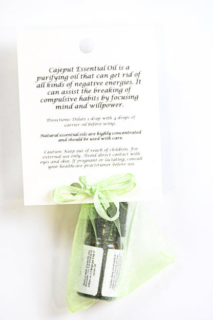 Cajeput Essential Oil with Beautiful Diffuser Flower 5ML by Peacefful Intentions