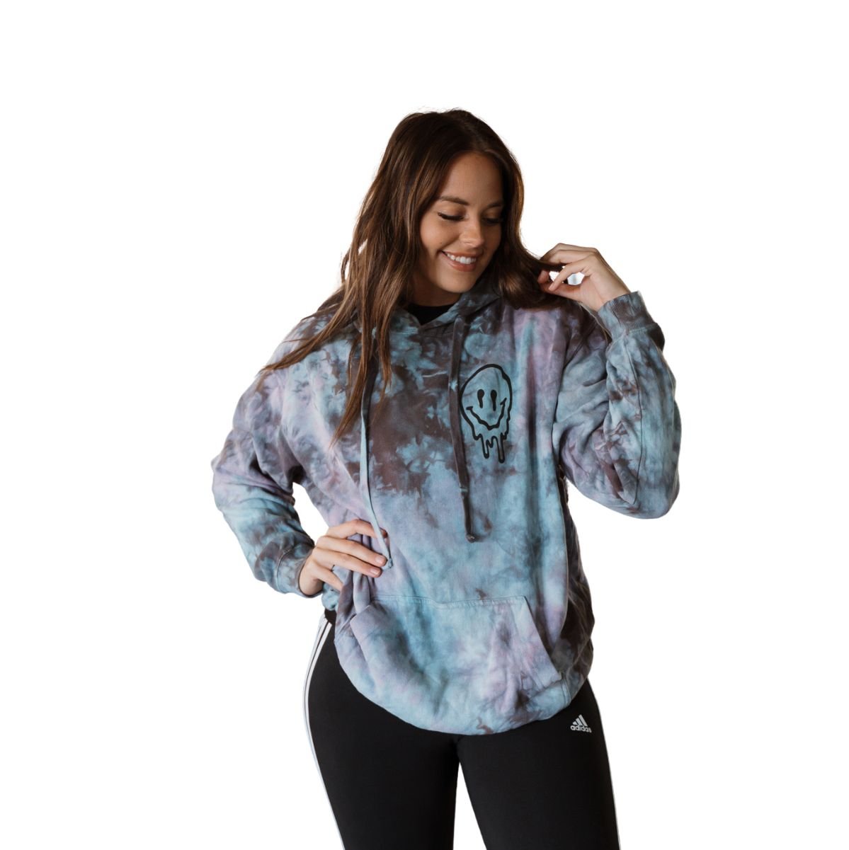 Call Me Antisocial Crinkle Tie Dye Hoodie