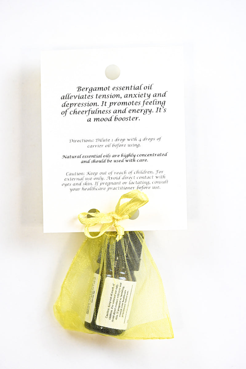 Bergamot Essential Oil with Beautiful Diffuser Flower 5ML by Peacefful Intentions