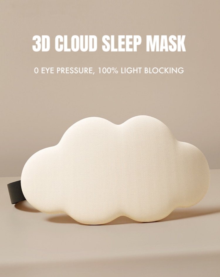 3D Contoured Puffy Cute Could Sleep Eye Mask - Ultra Lightproof and Comfortable by INSPECIAL HOME