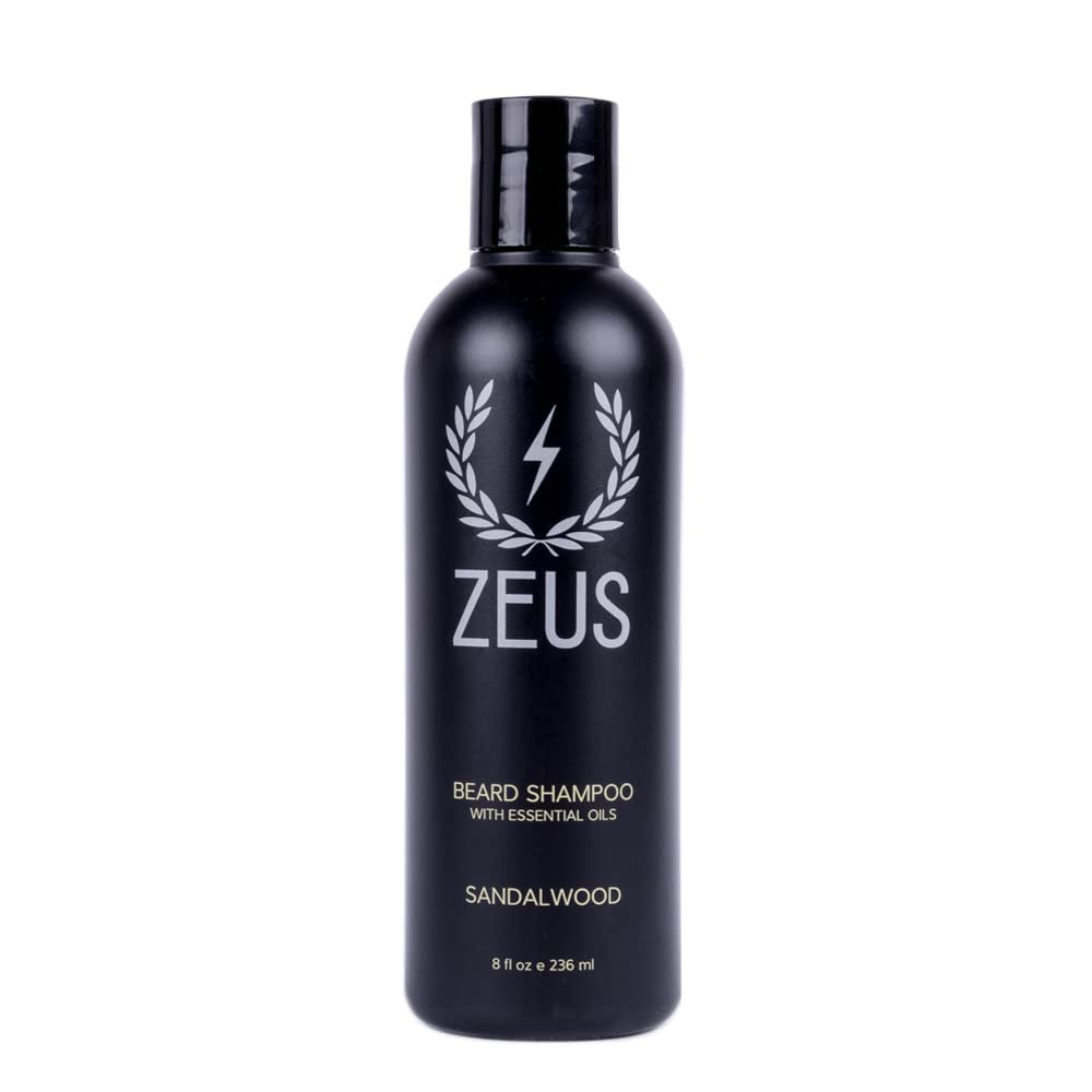 Beard Shampoo Wash, Infused with Green Tea & Natural Ingredients to Cleanse and Soften Beard – 8 Oz. Made in USA – Sandalwood