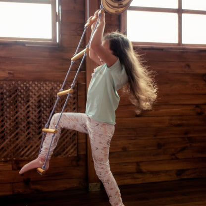 3in1 Swings Set: Rope Ladder + Gymnastic Rings + Disc Rope Swing by Goodevas