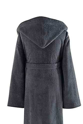 %100 Turkish Cotton Unisex Bathrobe - Terry Cloth Premium Cotton Hooded Bathrobe by Classic Turkish Towels