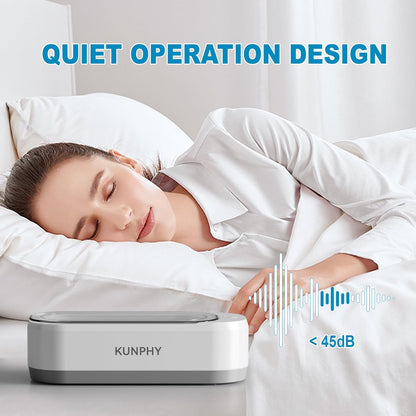 Ultrasonic Jewelry Cleaner, Jewelry Cleaner Machine 12Oz 46Khz, Professional Sonic Cleaner with One-Touch Operation, Sonic Cleaner for Rings, Glasses, Jewelry, Dentures White