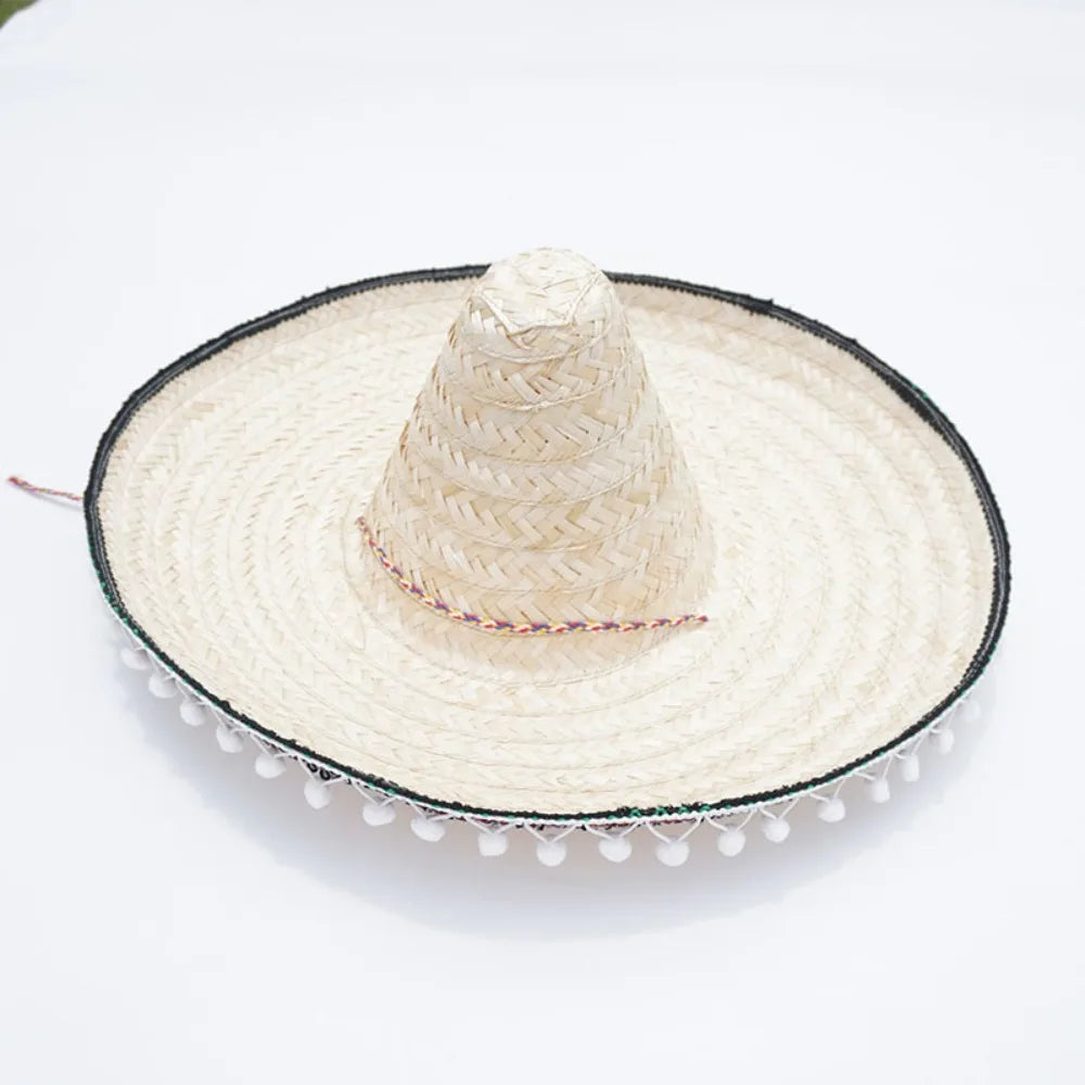 Sombrero Mexican Party Hat Summer Party Halloween Sun Hat Colorful Wide Brim Decor Straw Hats Outdoor