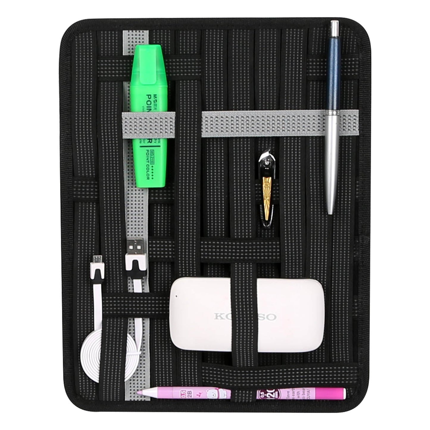 Elastic Organizer Board Black