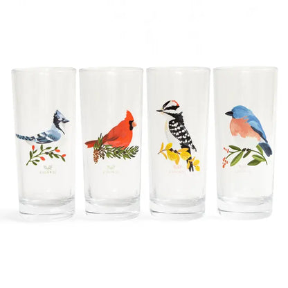 Birds Tall Juice Glass Set