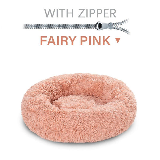 Plush Donut Pet Bed: Luxuriously Cozy Haven For Dogs And Cats by SnugglePaws