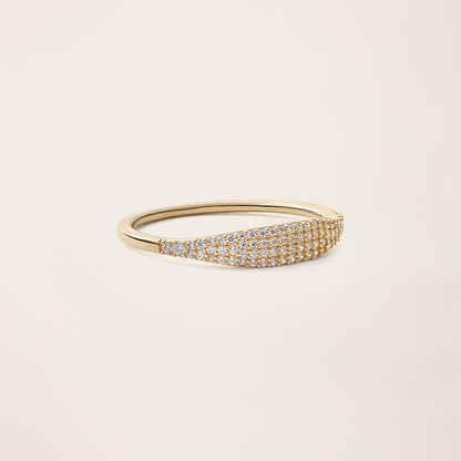 14k Solid Gold Diamond Micro Pavé Signet Ring by Italic