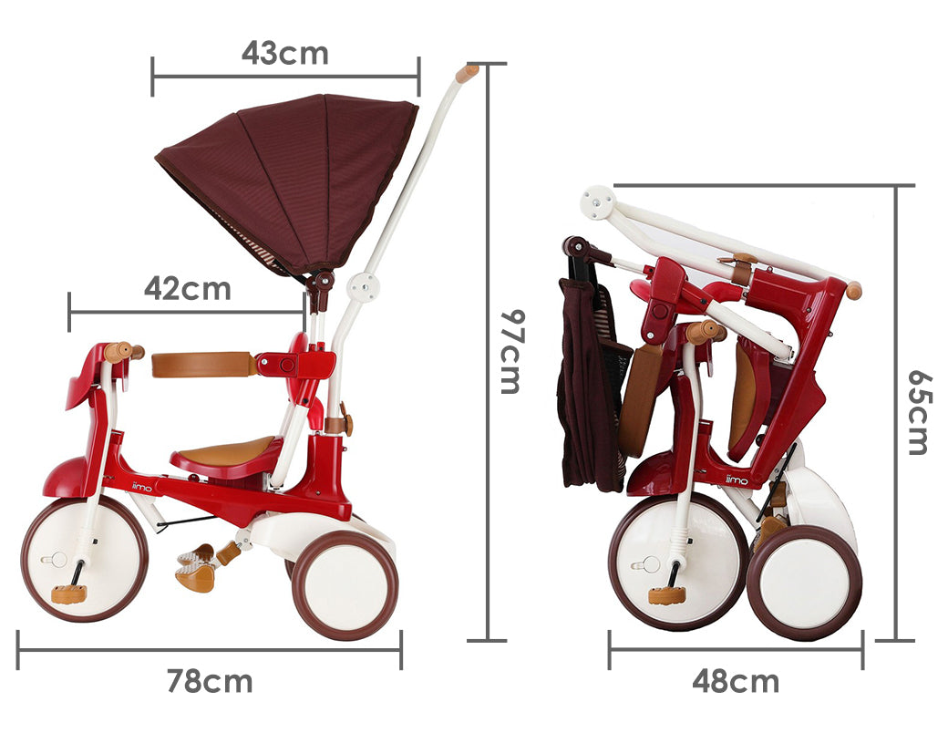 IN STORE BIKE iimo 3-in-1 Foldable Tricycle with Canopy by iimo USA store