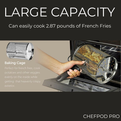 CHEFPod Pro - Air Fryer Oven Digital Touchscreen 13 QT Family Rotisserie Cooker