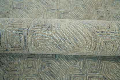Beige Modern Style Hand Tufted Wool Area Rug