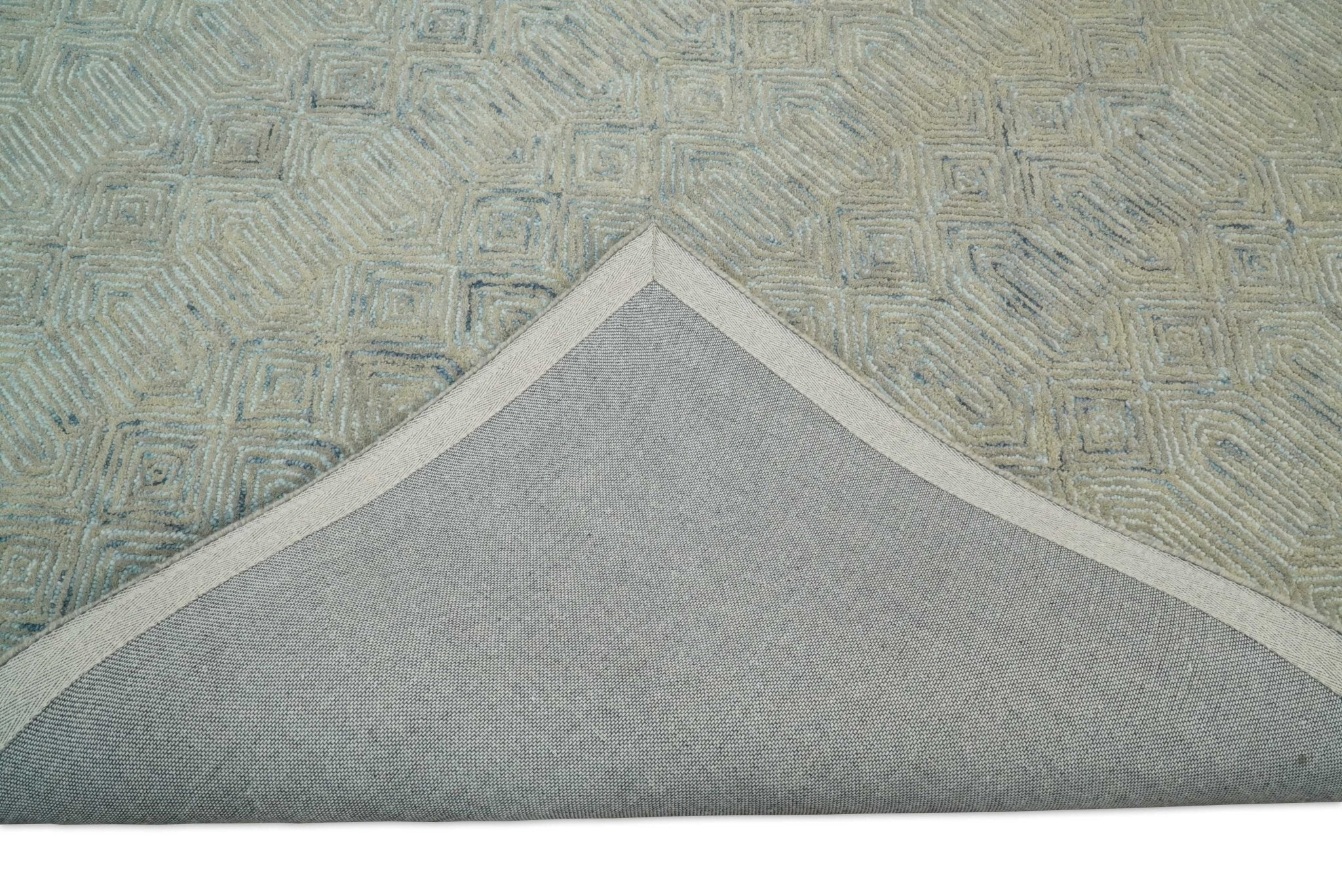 Beige Modern Style Hand Tufted Wool Area Rug